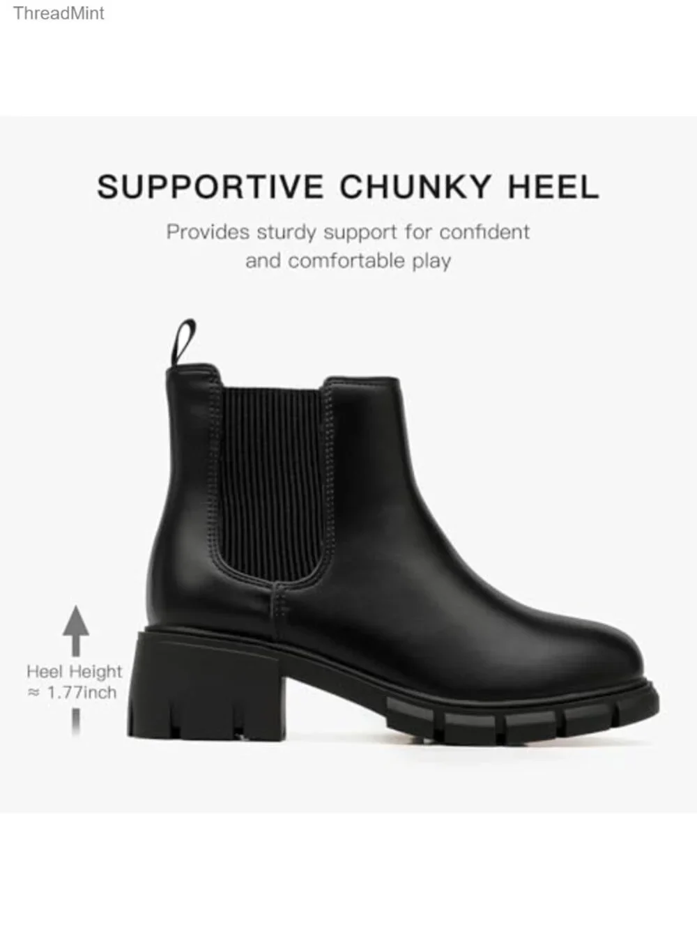 Girls Chelsea Ankle Boots - PU Leather Slip-On Fall Winter Shoes